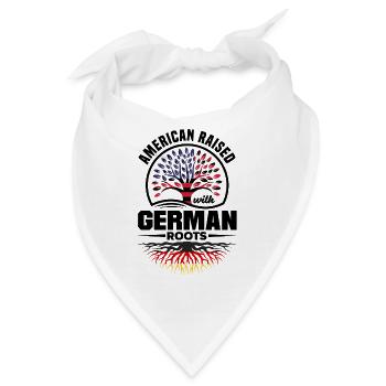 American Raised With German Roots German Germany - Bandana - Weiß - Vorne