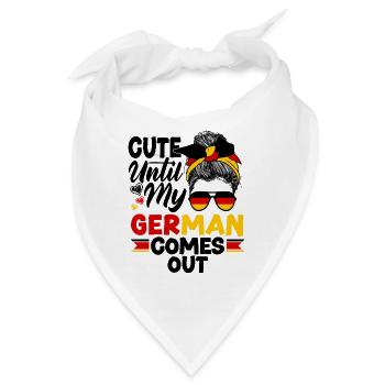 German Germany German Flag Cute Until My German - Bandana - Weiß - Vorne