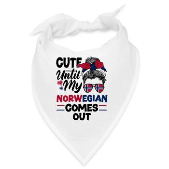Norwegen Norwegisch süß bis mein Norwegisch kommt - Bandana - Weiß - Vorne