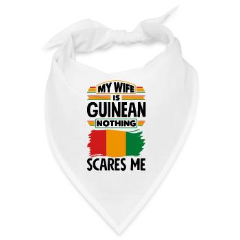 Guinea Guinea Guinea Flagge Meine Frau ist Guineerin - Bandana - Weiß - Vorne