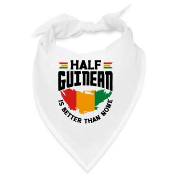 Guinea Guinea Guinea Flagge Halbguineisch ist besser - Bandana - Weiß - Vorne