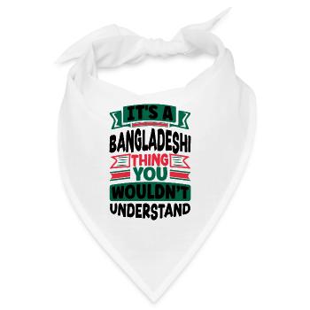 Bangladesch Bangladesch Bangladesch Flagge Zitat - Bandana - Weiß - Vorne
