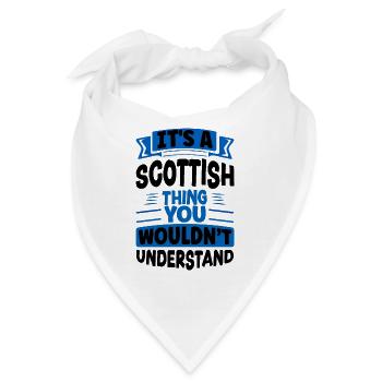 Schottisches Schottland Schottische Flagge Zitat - Bandana - Weiß - Vorne