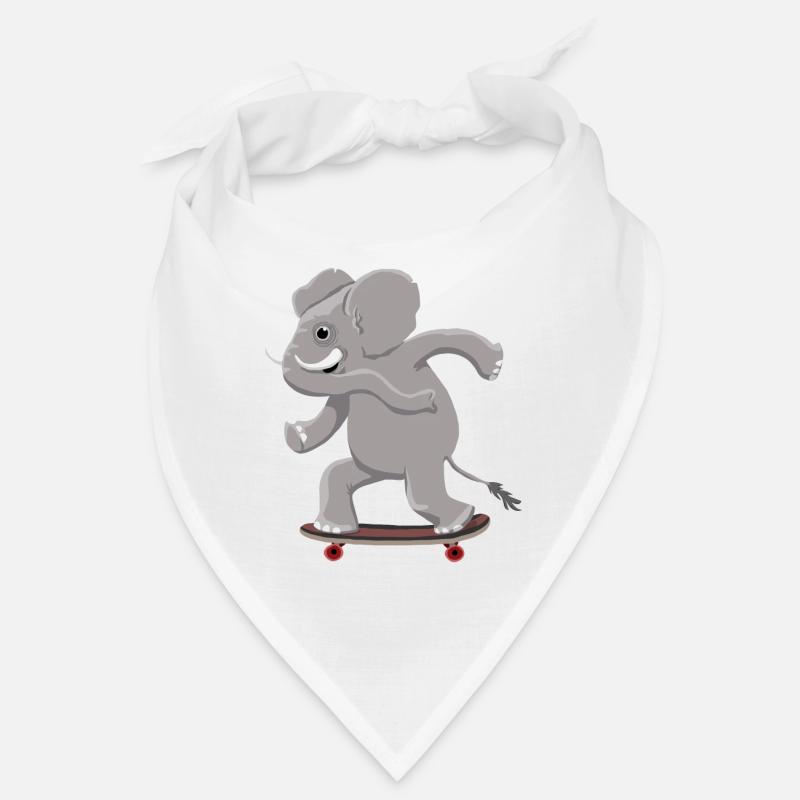 Eléphant sur skateboard Bandana