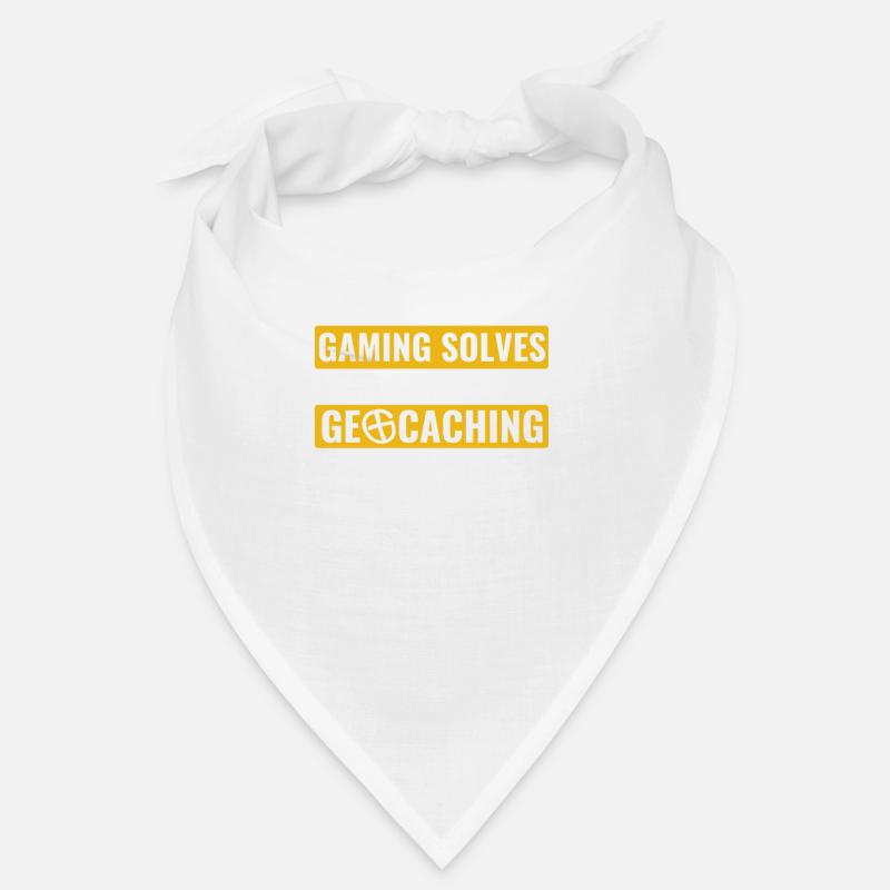 Geocaching solves my problems Funny geocacher - Bandana - white