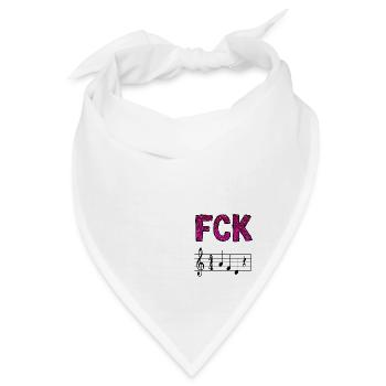 FCK AFD macht Musik - Bandana - Weiß - Vorne