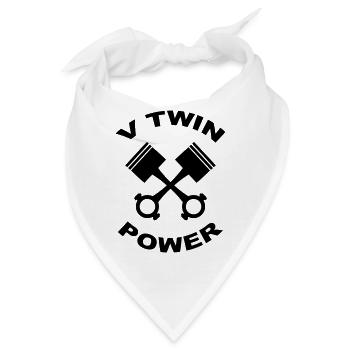 V Twin Power - Bandana - Weiß - Vorne