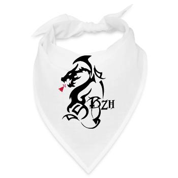 Stammes-Drache bzh Hermine Breton - Bandana - Weiß - Vorne