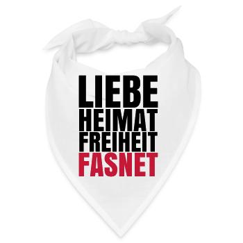 LIEBE HEIMAT FASNET - Bandana - Weiß - Vorne