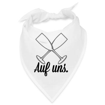 Auf uns Sekt - Bandana - Weiß - Vorne