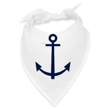 Anker - Bandana - Weiß - Vorne