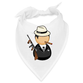 verbrecher gangster criminal gun pistole waffe bul - Bandana - Weiß - Vorne