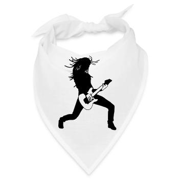 guitar player female de - Bandana - Weiß - Vorne