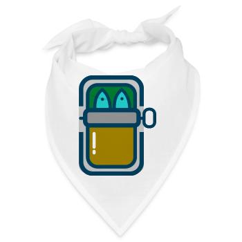 acciughe anchovies sardellen dosenfisch sardine - Bandana - Weiß - Vorne