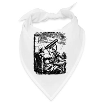 teleskop-astronomie-mann - Bandana - Weiß - Vorne
