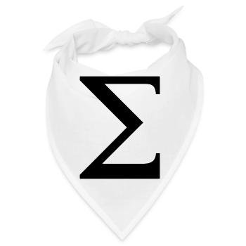 Sigma greek alphabet - Bandana - Weiß - Vorne