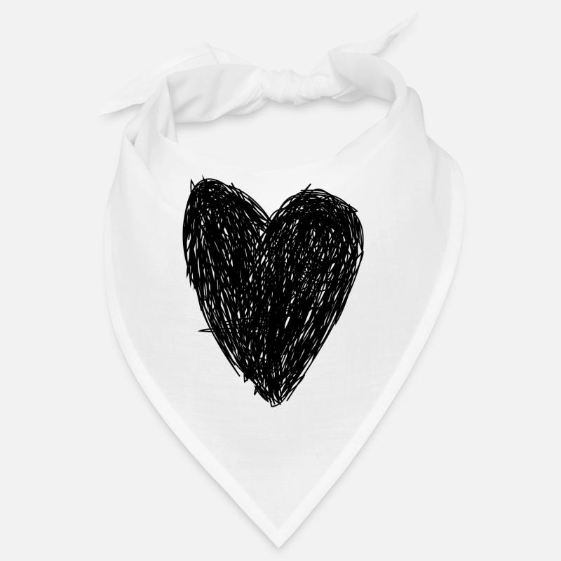 schwarzes Herz Bandana