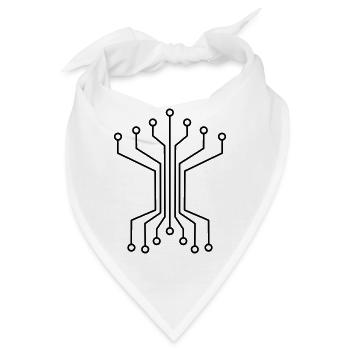 Baum digital - Bandana - Weiß - Vorne