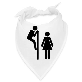 WC - Toilette - Bandana - Weiß - Vorne