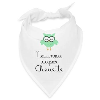 Kindermädchen große Eule - Bandana - Weiß - Vorne