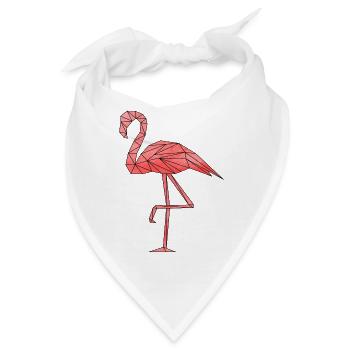 Flamingo Geometrisch - Bandana - Weiß - Vorne