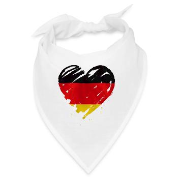 herz Deutschland Deutschland - Bandana - Weiß - Vorne