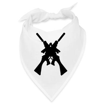 fucile Schrotflinte Gewehr Pistole mitraillette2 - Bandana - Weiß - Vorne