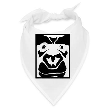 goldrausch fashion the gorilla - Bandana - Weiß - Vorne