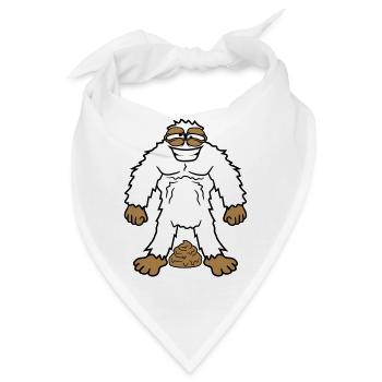 kacke haufen haeufchen gestank scheisse kot yeti m - Bandana - Weiß - Vorne