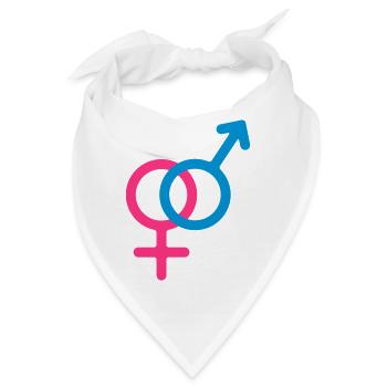 Männliche und weibliche Symbol- - Bandana - Weiß - Vorne