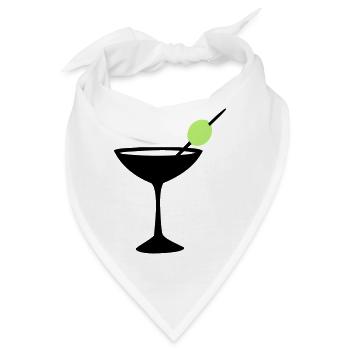 Cocktail Martini trinken - Bandana - Weiß - Vorne