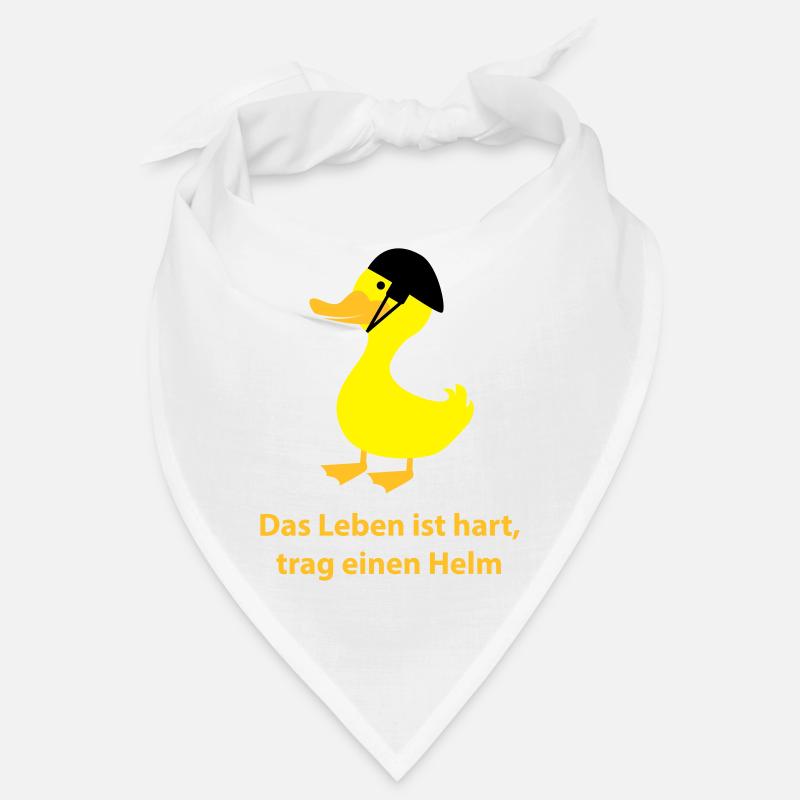 Ente mit Helm - Bandana - Weiß