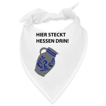 Hier steckt Hessen drin! - Bandana - Weiß - Vorne