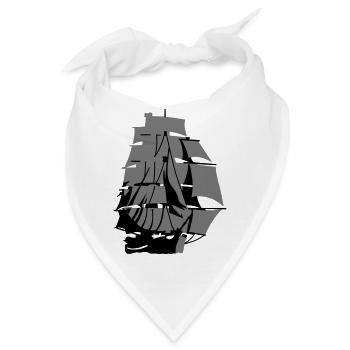 Segelschiff - Bandana - Weiß - Vorne
