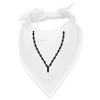halskette schmuck halsband aufhaengen kette schoen - Bandana - Weiß - Vorne