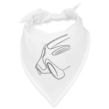 Luxus Auto Rennwagen Heck Tribal - Bandana - Weiß - Vorne