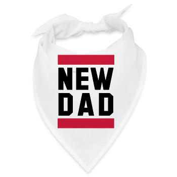NEW DAD Funny Pregnancy Design - Bandana - Weiß - Vorne