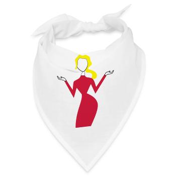 frau - Bandana - Weiß - Vorne