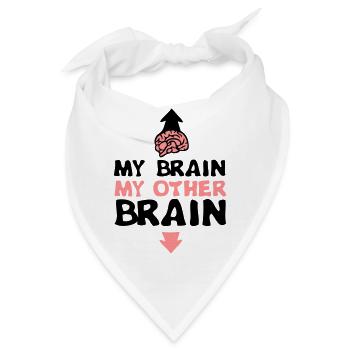 mein anderer Gehirn Gehirn Gehirnausdruck - Bandana - Weiß - Vorne