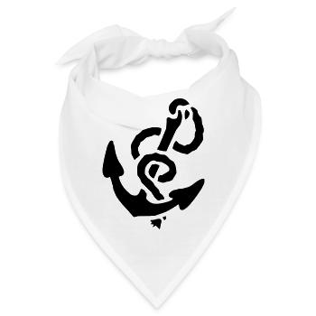 Anker - Bandana - Weiß - Vorne