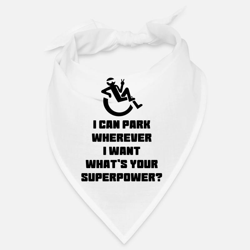 A wheelchair user is allowed to park anywhere # Bandana