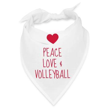 Volleyball - Volley Ball - Volley-Ball - Sport - Bandana - Weiß - Vorne