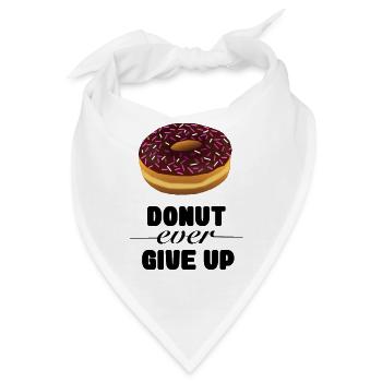 Bild Donut mit Text Donut jemals aufgeben * - Bandana - Weiß - Vorne
