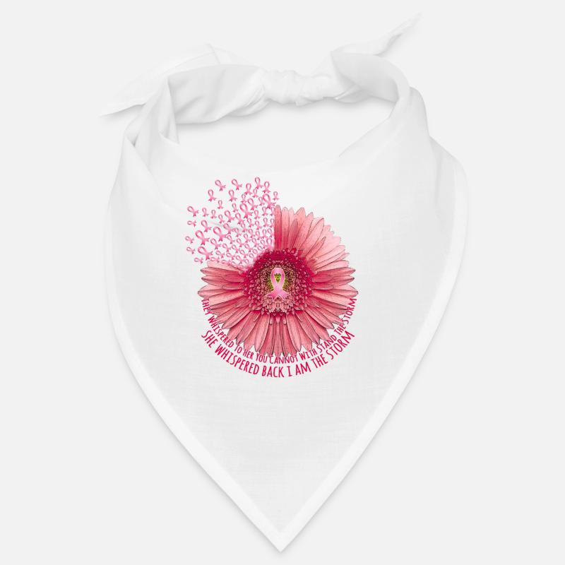 Brustkrebs-Blume - Bandana - Weiß