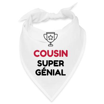 Onkel / Tante / Vetter / Cousin / Kusine - Bandana - Weiß - Vorne