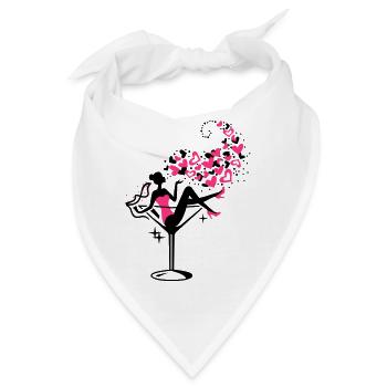 Braut - Bride - JGA - Cocktail - Herz - 2C - Bandana - Weiß - Vorne