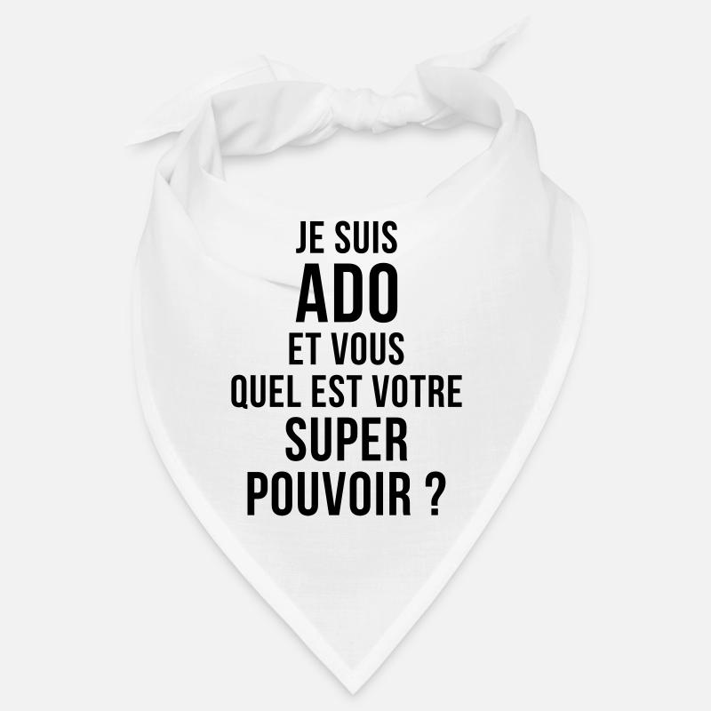 adolescent / enfant / ado / adolescente - Bandana - blanc