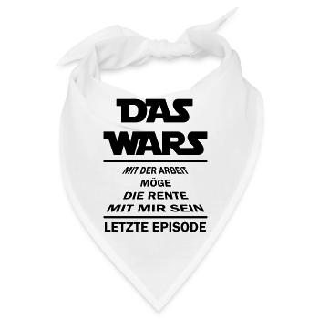 das wars mit der arbeit - Bandana - Weiß - Vorne