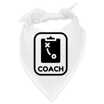 Coach / Coaching / Trainer / Sport - Bandana - Weiß - Vorne
