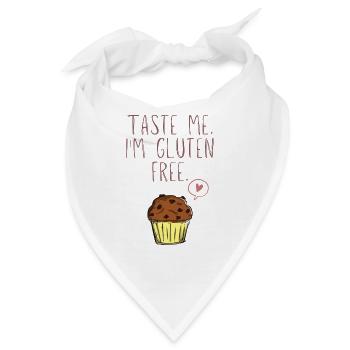 Taste me I'm gluten free - Bandana - Weiß - Vorne